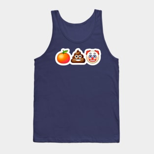 🍊💩🤡 Sticker- White - Front Tank Top